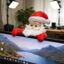 Santa Monitor Buddy Desk Companion