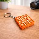 Tic Tac Toe Puzzle Keychain